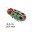 Mariquita vibradora para gatos, juguete de insecto que se mueve solo, verde y rojo - ZONLIDOOG
