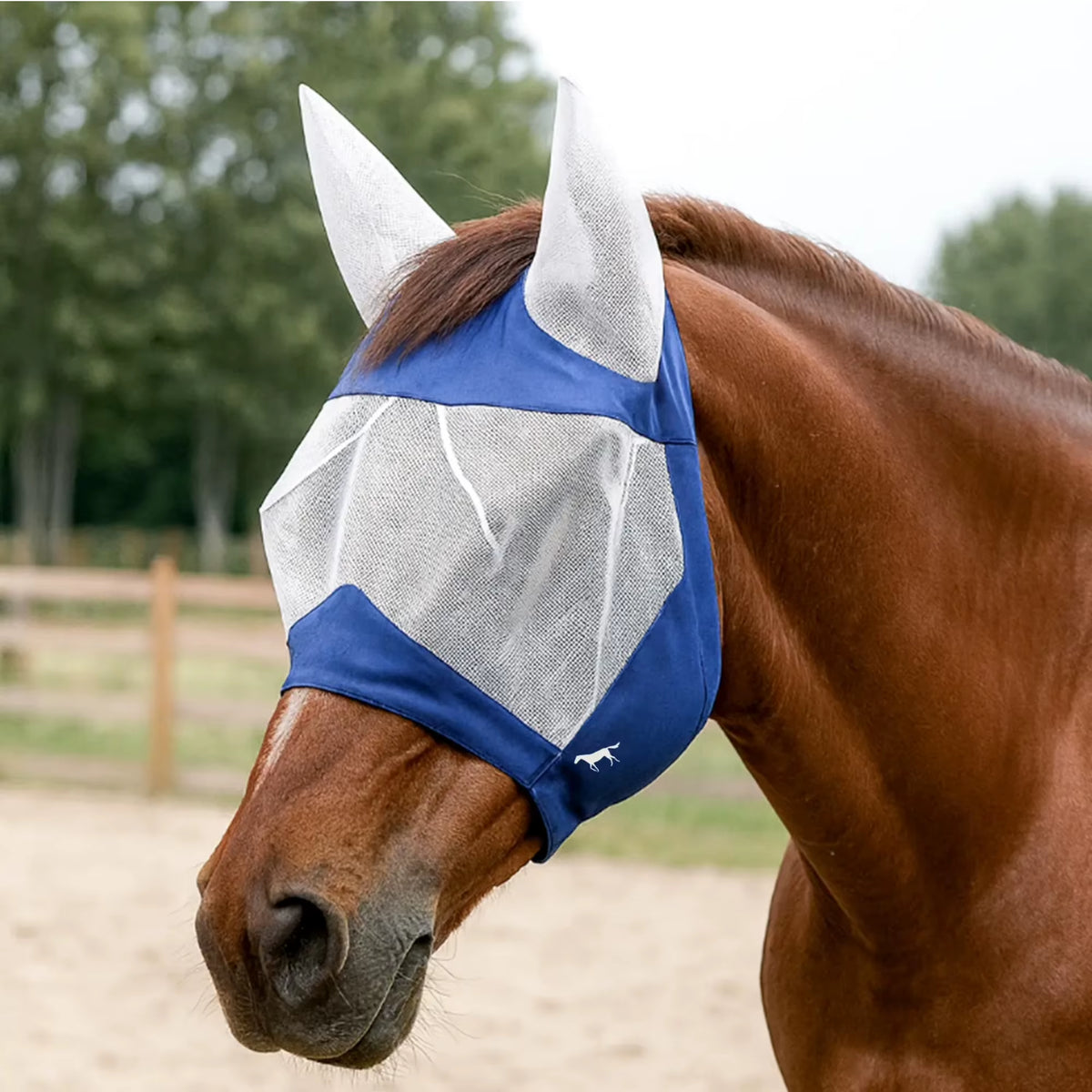 Máscara antimoscas transpirable para caballo con orejas - vista 3