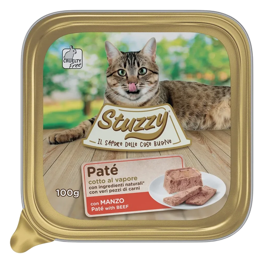 Mister Stuzzy Cat Tarrinas Aluminio Buey 100 gr para gatos