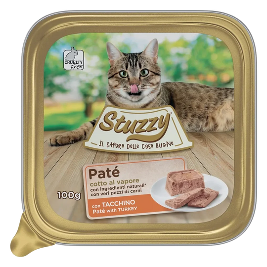 Mister Stuzzy Cat Tarrinas Aluminio Pavo 100 gr para gatos