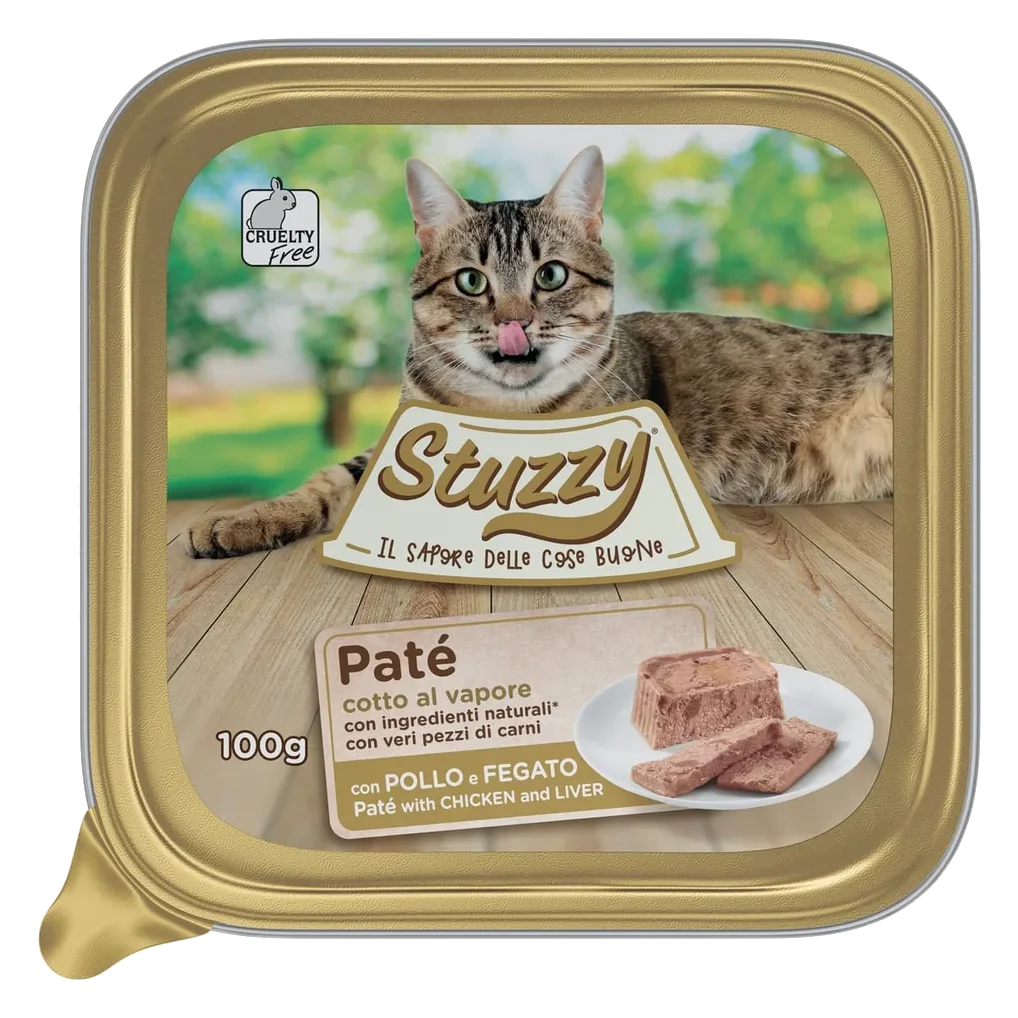 Mister Stuzzy Cat Tarrinas Aluminio Pollo e Higado 100 gr para gatos