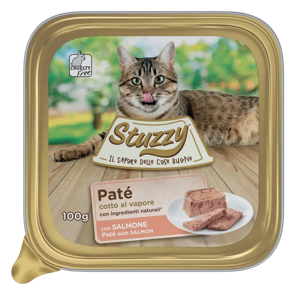 Mister Stuzzy Cat Tarrinas Aluminio Salmón 100 gr para gatos
