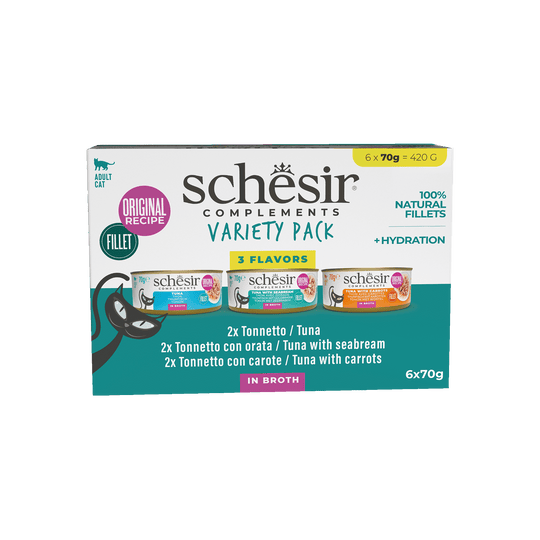 Schesir multipack variety pack en caldo para gatos