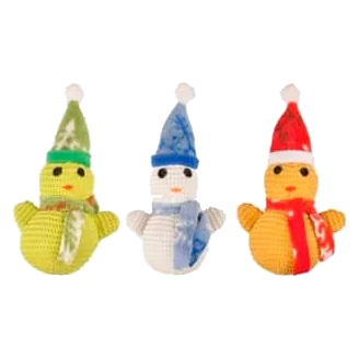 Muñeco de nieve navideño de peluche 17 cm para perros