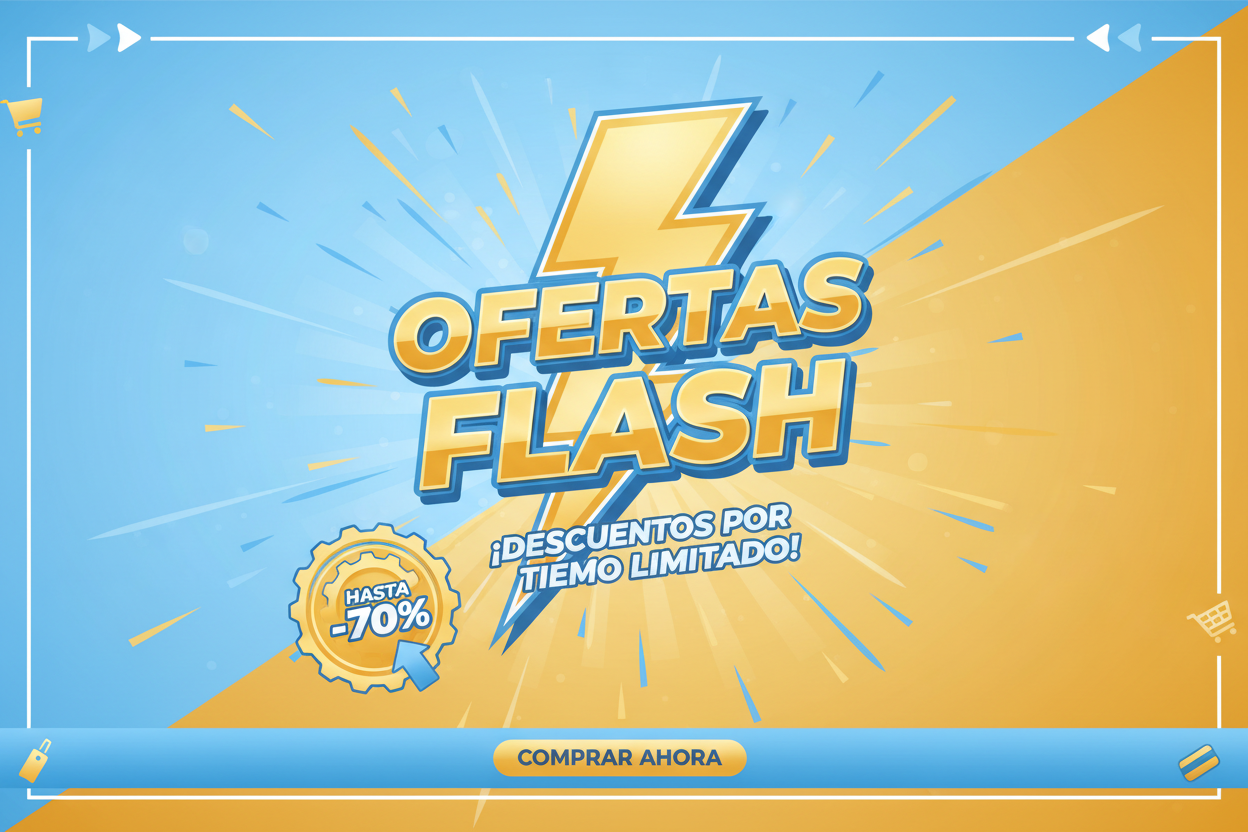 Ofertas Flash en español la zona roja tiene que ser en azul cielo 