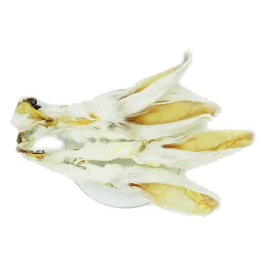 Orejas de conejo deshidratadas con pelo para perros, 1 kg