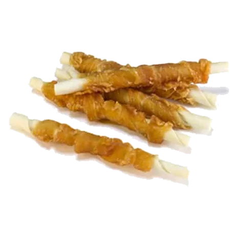 Palitos de pollo enredado para perros, 13 y 20 cm