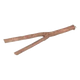 Palo madera en forma de V con rosca para jaula 31 cm para pájaros