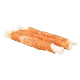 Palos de piel con pollo 18 cm para perros