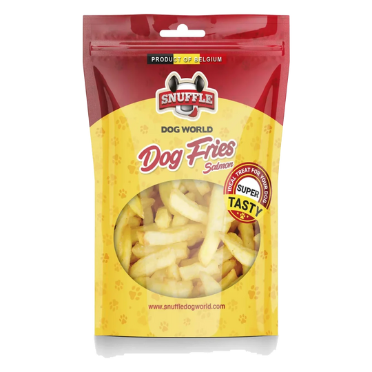 Patatas fritas sabor salmón Snuffle Dog para perros, 40 g