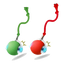 Pack de pelotas automáticas para gatos roja y verde con cola