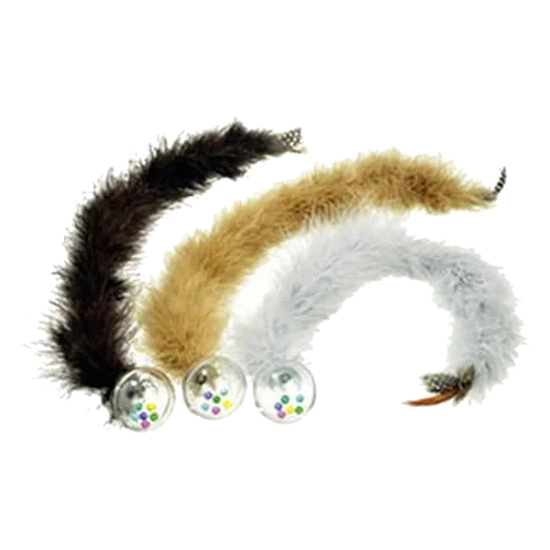 Pelota con pluma para gatos