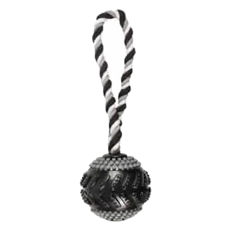 Pelota de goma extra fuerte con cuerda Gladiator Flamingo 18 cm