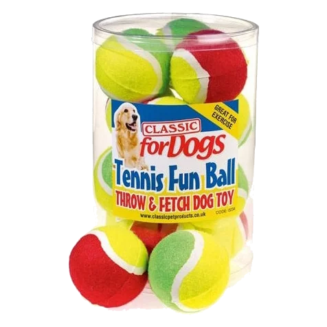 Pelota de tenis bicolor Classic Fun Ball 60 mm para perros