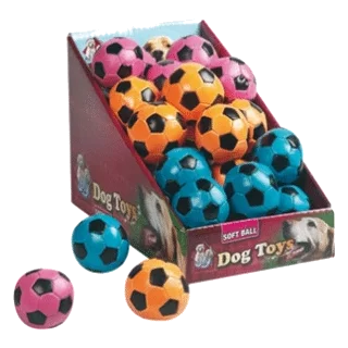 Pelota pequeña con dibujo de fútbol 6 cm para perros
