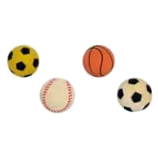 Pelota semidura deporte 6 cm para perros