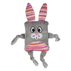 Peluche conejo gris con sonido para perros
