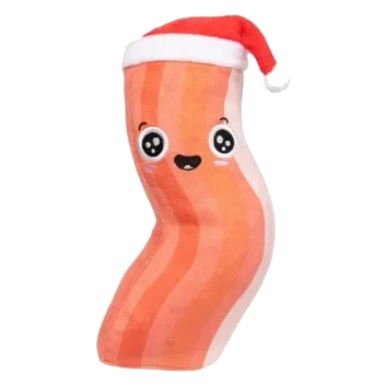 Peluche de Navidad para perros FuzzYard Bacon-ing Xmas