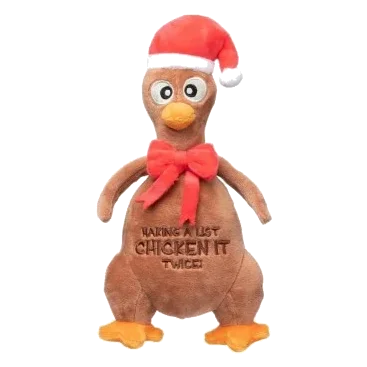 Peluche de Navidad para perros FuzzYard Chicken It Twice
