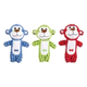 Peluche monos con pitido Flamingo, colores surtidos, para perros