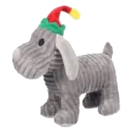 Peluche navideño Aviana perro gris con sonido para perros