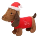 Peluche navideño teckel con sonido para perros