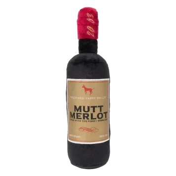 Peluche para perros FuzzYard botella de vino Mutt Merlot