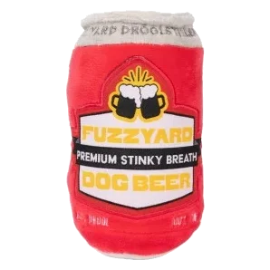 Peluche para perros FuzzYard lata de cerveza Dog Beer
