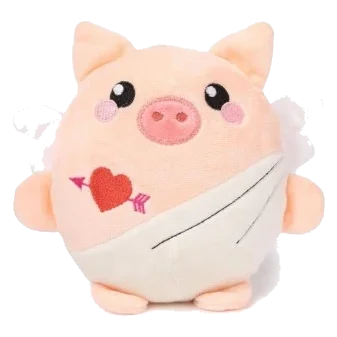 Peluche para perros FuzzYard Love Cu-pig, cerdito cupido