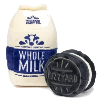 Peluche para perros FuzzYard Milk & Cookie, pack de 2