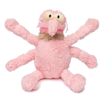 Peluche para perros FuzzYard Nasties Scratchette pulga rosa