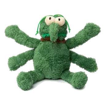 Peluche para perros FuzzYard Nasties Scratchy pulga verde