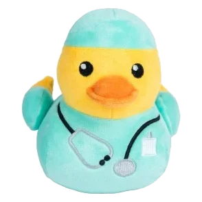 Peluche para perros FuzzYard Pato Ducktor con chirriador