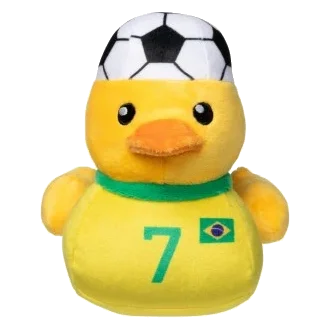 Peluche para perros FuzzYard Pato fútbol Brasil n.º 7