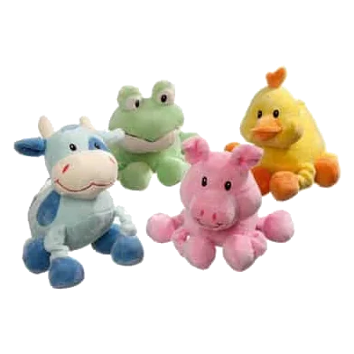 Peluches de animales 16 cm para perros: pato, cerdo, rana o pollo