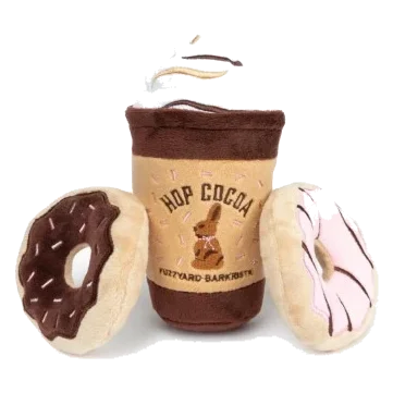Peluches de Pascua para perros FuzzYard Hop Cocoa pack de 3