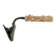 Percha de madera natural para aves con pinza ajustable