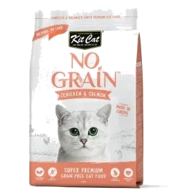 Pienso para gatos sin cereales Kit Cat pollo y salmón 1 kg