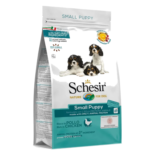 Pienso Schesir Small Puppy con pollo 2 kg para cachorros de raza pequeña