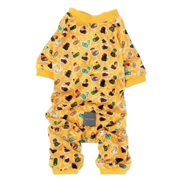 Pijama de felpa para perros FuzzYard What The Duck talla 6