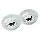 Plato doble para gatos