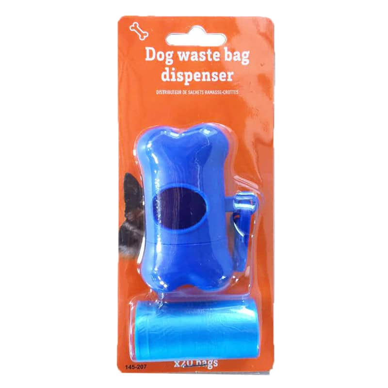 Portabolsas azul para perros