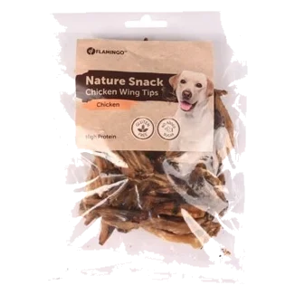 Puntas de alita de pollo Flamingo 100 g, snack natural para perros