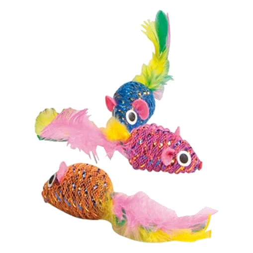 Ratón con pluma para gatos