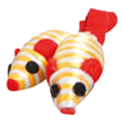 Ratón naranja y blanco para gatos
