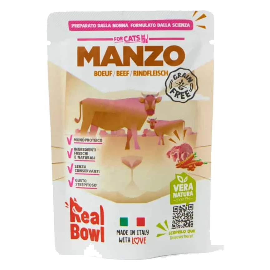 Real Bowl gato buey fresco 80 gr