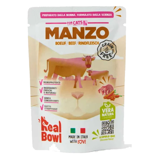 Real Bowl gato buey fresco 80 gr