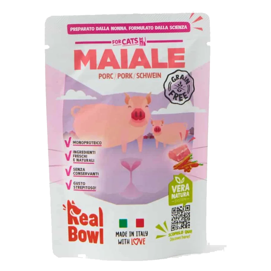 Real Bowl gato cerdo fresco 80 gr