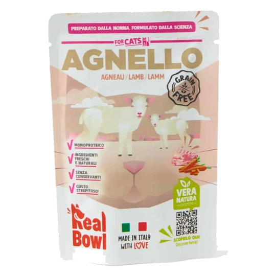 Real Bowl gato cordero fresco 80 gr