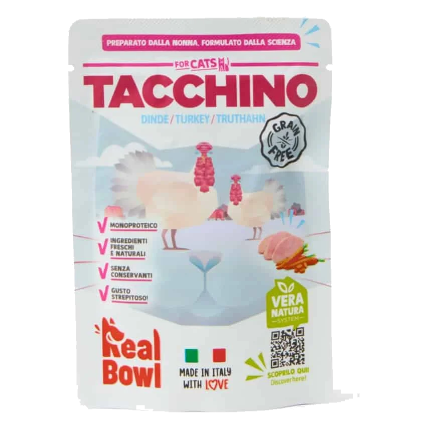 Real Bowl gato pavo fresco 80 gr